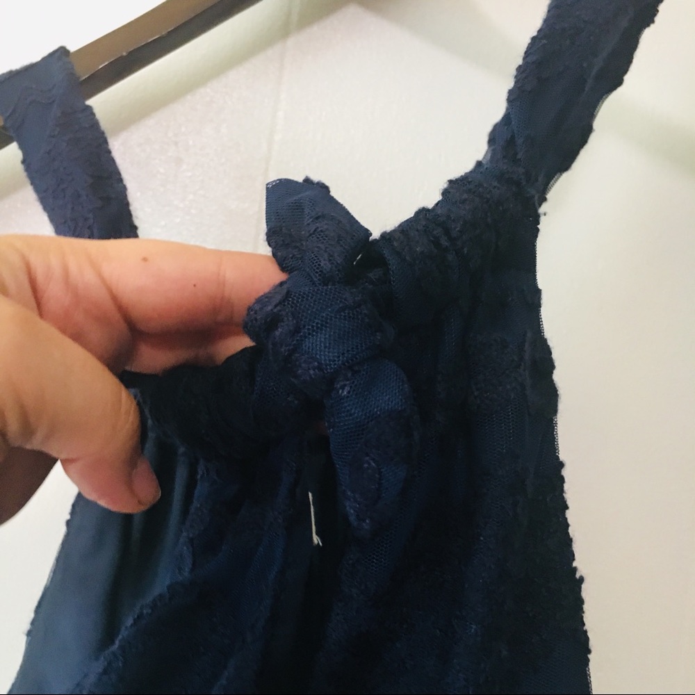 • BUNDLED // trina turk navy tie-back halter lace dress • - Picture 5 of 7